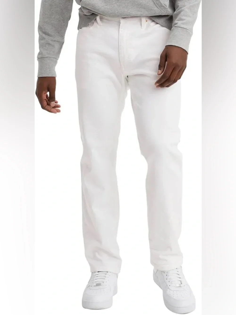 Men’s 541 Athletic Taper White Straight-Leg Jeans NWT